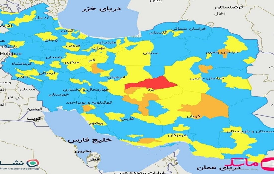 رنگ قرمز به نقشه کرونایی کشور بازگشت