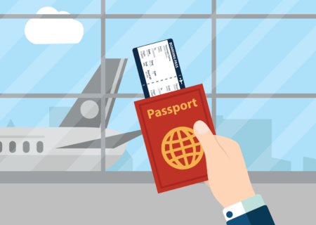 مکالمه‌ی زبان انگلیسی در فرودگاه هنگام کنترل پاسپورت (همراه با ترجمه و لغات مهم)